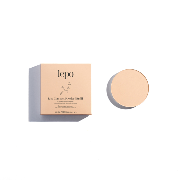 Lepo REFILL COMPACT POWDER  Sumpags Poudra Ruziou me Fusiko Amulo Ruziou kai Bambakelaio - N.92 8g